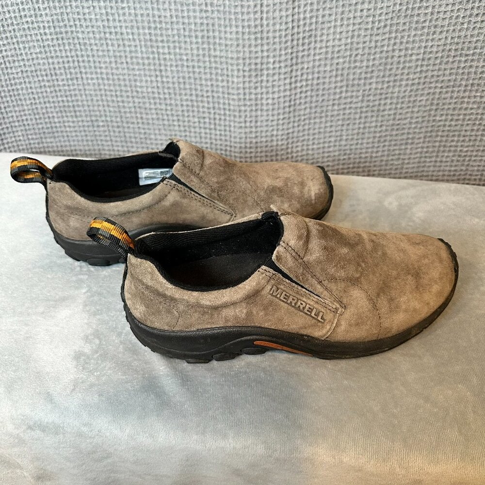 Merrell Men's Jungle Moc Classic Taupe Brown Slip-On Shoes - 8.5